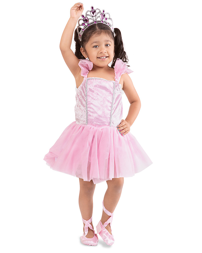 Melissa \u0026 Doug Costume da Ballerina - Perfetto per Carnevale - Scarpette e  Tiara Incluse! bambina